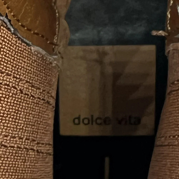 Dolce Vita Womens 7.5 Conway Brown Suede Ankle Boots Scalloped Booties Western - Picture 13 of 16